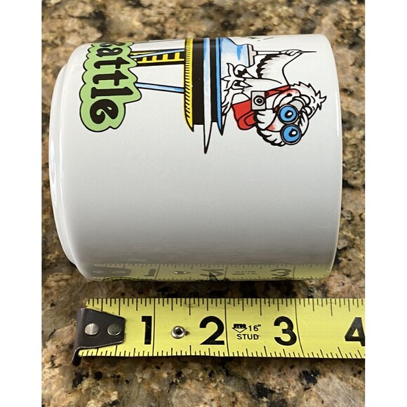 Vintage Seattle What a View Bird WA Ceramic Coffee Mug MINT - Picture 4 of 4